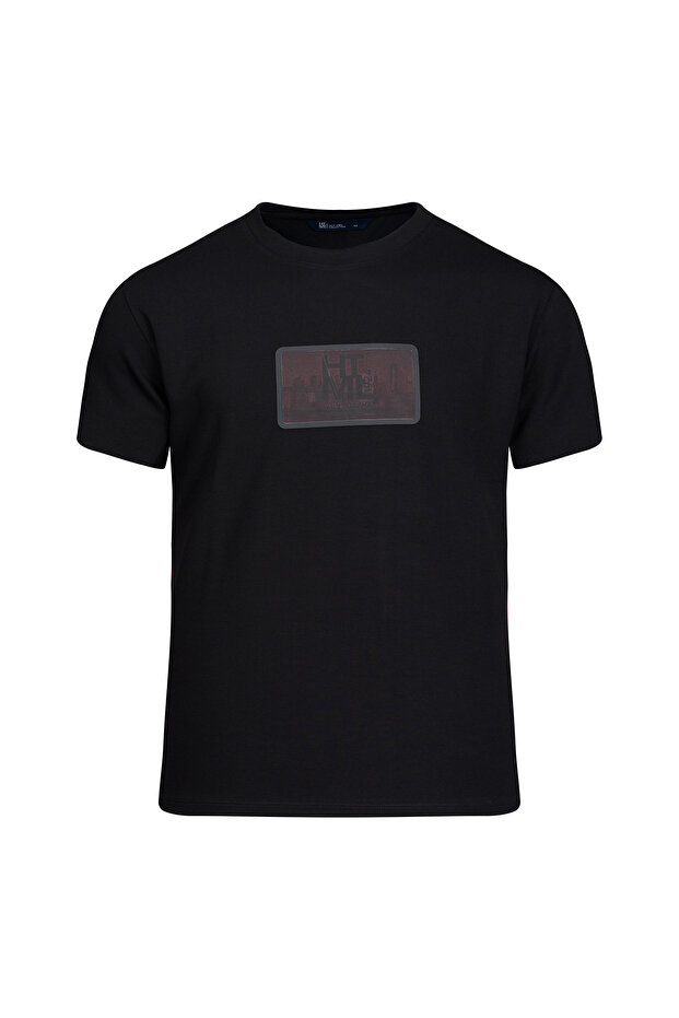 Black Regular Fit Crew Neck T-Shirt