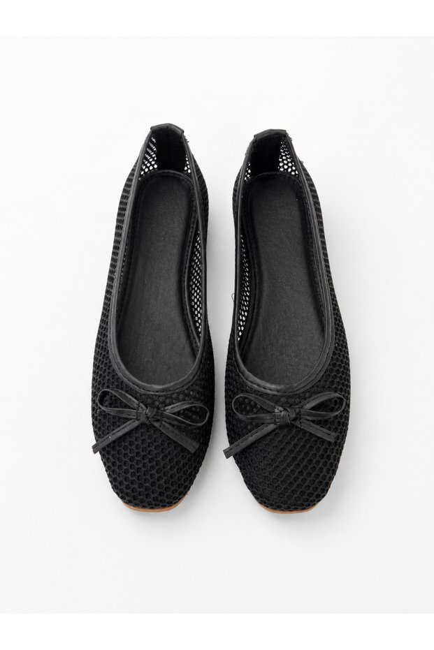Elora Women's Mesh Ballerina Bowknot Casual Summer Lightweight Comfortable Mary Jane Shoes