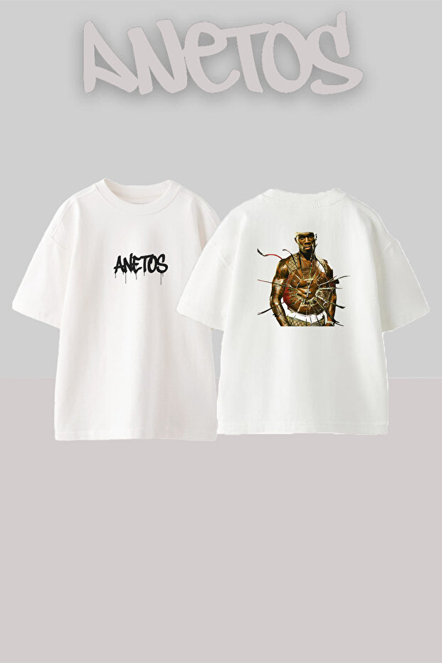 50 Cent_24 Design Printed Unisex Oversize White Tshirt