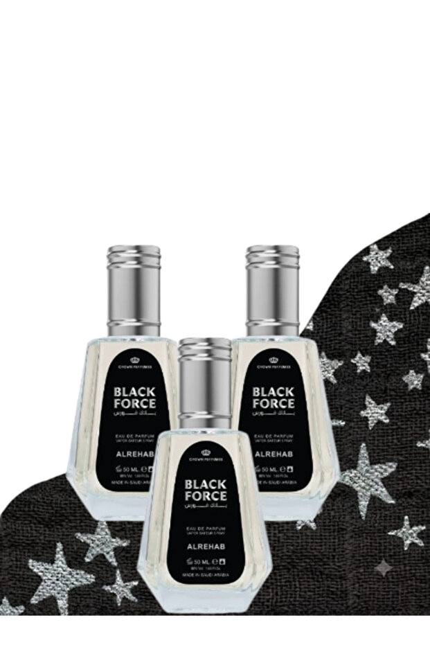 3 Pieces Black Force Perfume 50ML