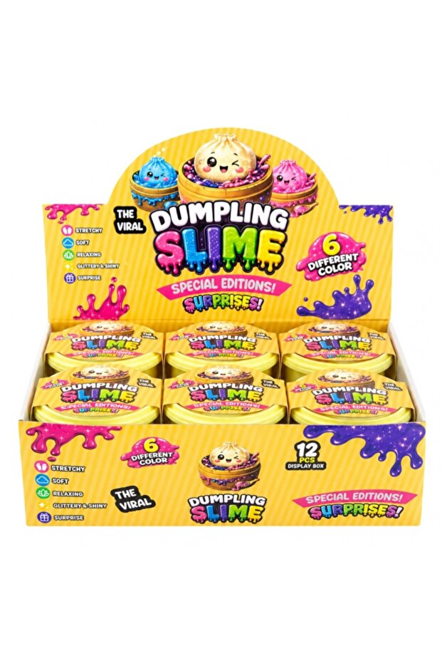 Çin mantısı model slime, 6 çeșitli renkler