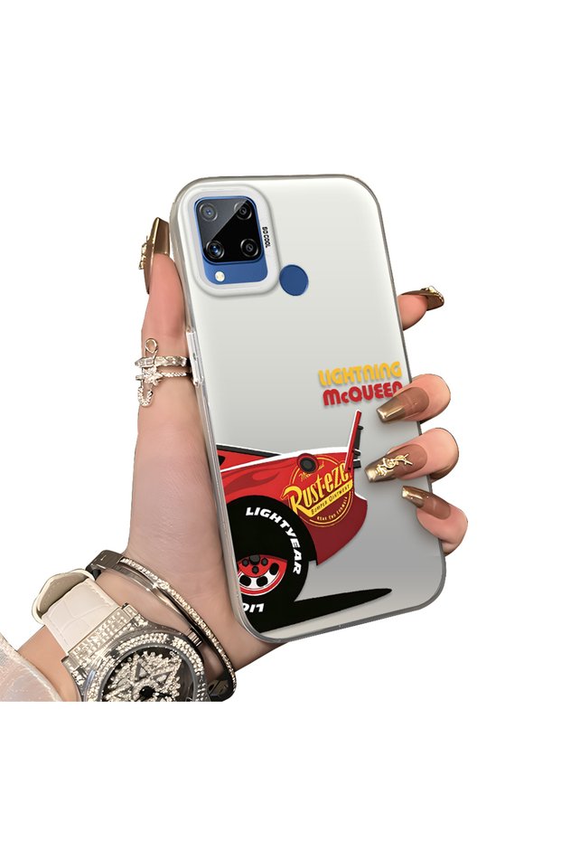 Realme C15/C25/C25S Compatible Hard Acrylic Back Silicone Edge Lens Protection Case