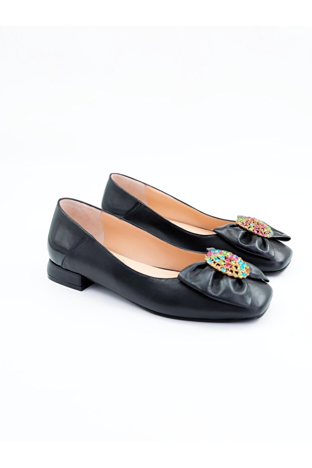 Women's Genuine Leather Ballerinas Black