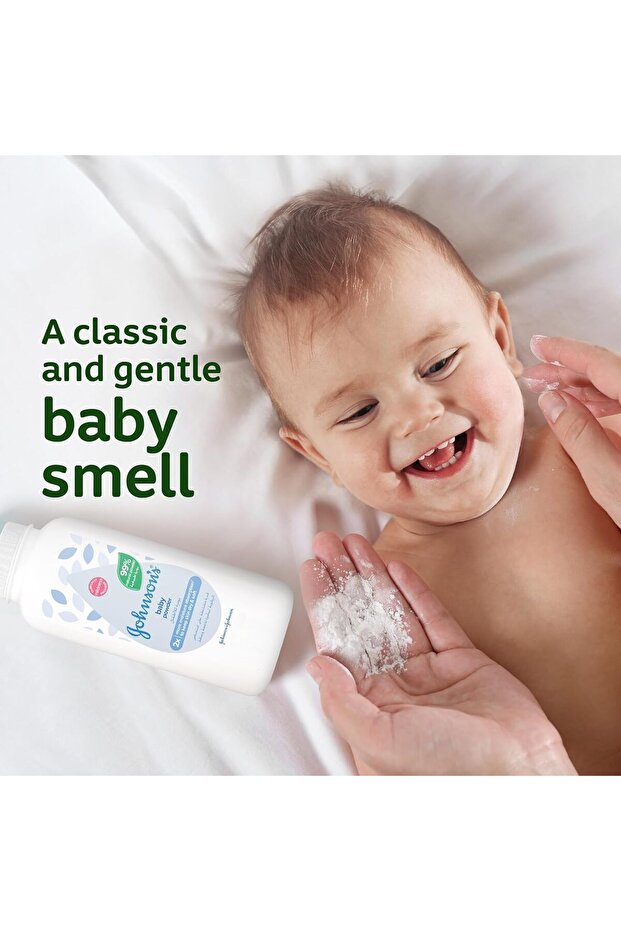 Johnson's Baby Powder, 99% Plant-Based Cornstarch Formula, Talc-Free, Moisture-Absorbing & Skin-Protecting