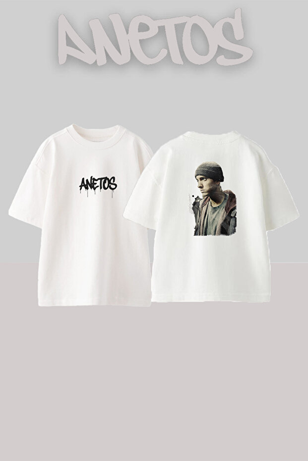 Eminem_20 Design Printed Unisex Oversize White Tshirt