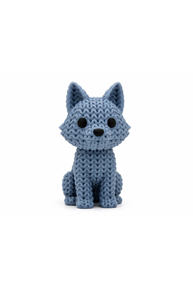 Cute Wolf Figure | Hard Plastic | Decorative Mini Desktop Ornament | Home and Office Decor | Collection