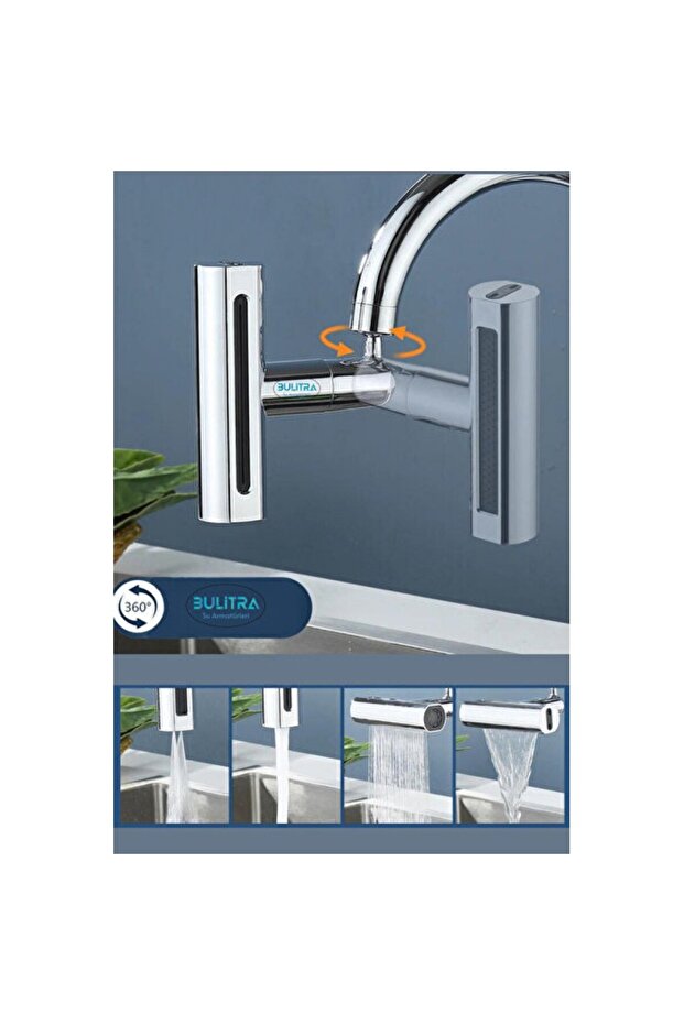 4 Modes 360 ° Rotatable Waterfall Water Sprayer, Water-Saving and Multi-Purpose