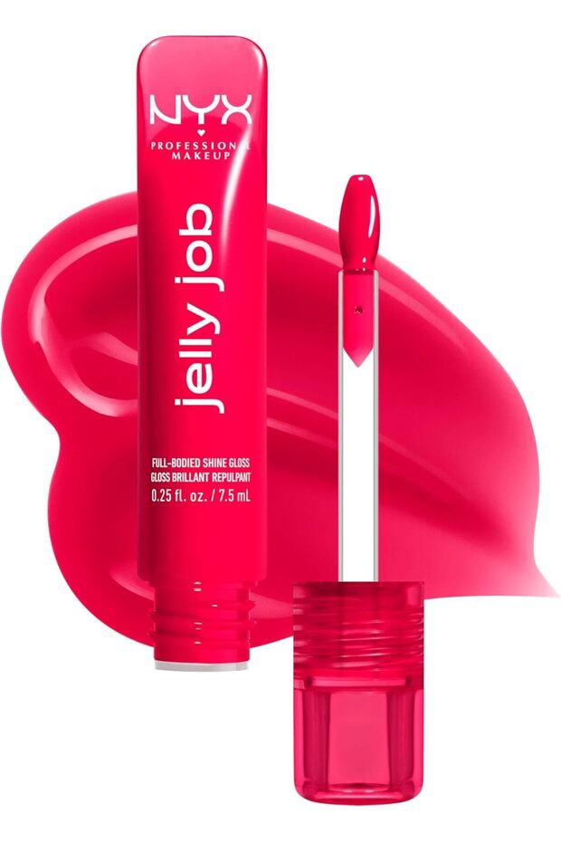 Jelly Job, Full-Bodied Shine Gloss, Lip-Smoothing Shine, Hyper-Glossy Finish, Cherry Jelly