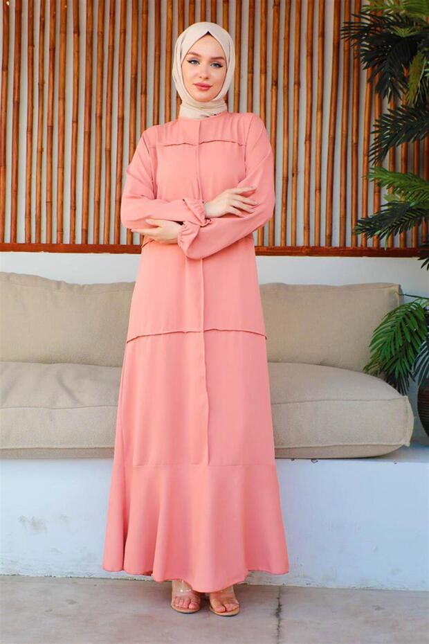 Sewing Detailed Model Dress Pudra