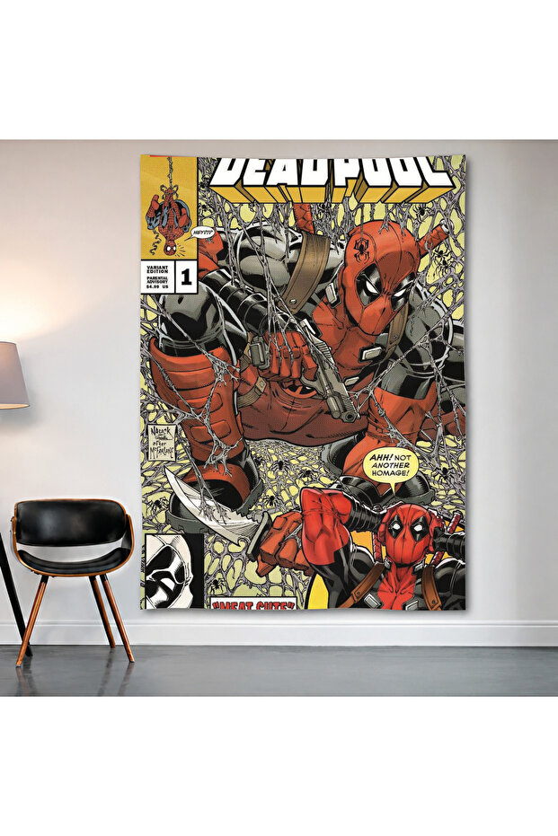 Deadpool Marvel Comics Wall Covering Wall Tapestry First Quality Satin Fabric Poster