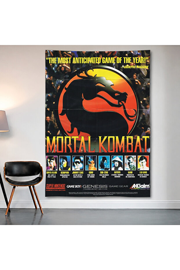 Mortal Kombat Wall Cloth Wall Tapestry First Quality Satin Fabric Poster