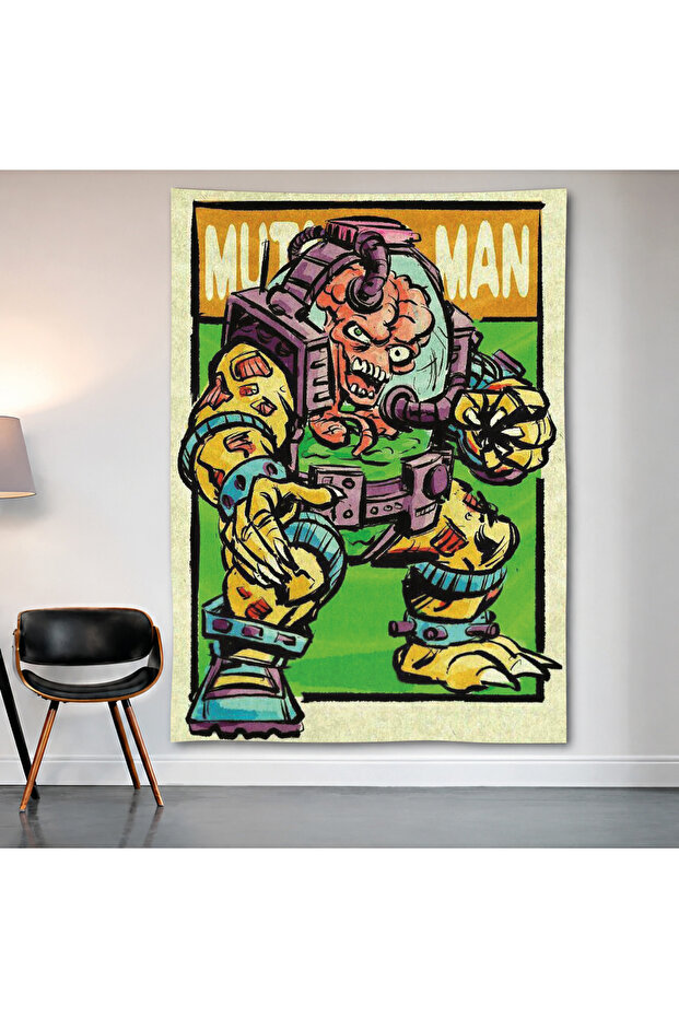 Mutant Mayhem Wall Covering Wall Tapestry First Quality Satin Fabric Poster