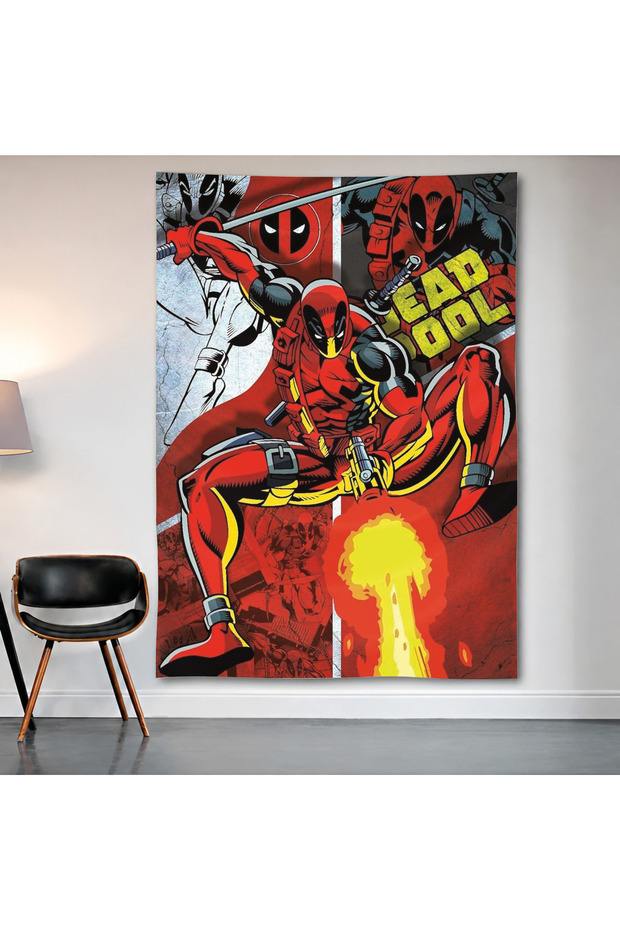 Deadpool and Wolverine Wall Covering Wall Tapestry First Quality Satin Fabric Poster