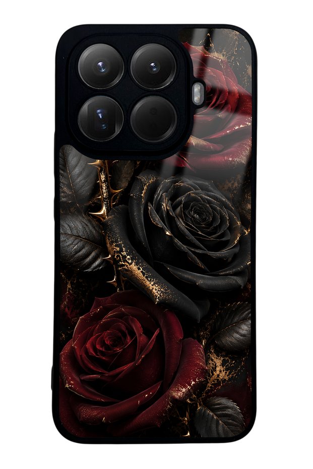 Xiaomi Mi 15t Pro Obsidian Crimson Rose Design Glossy Phone Case