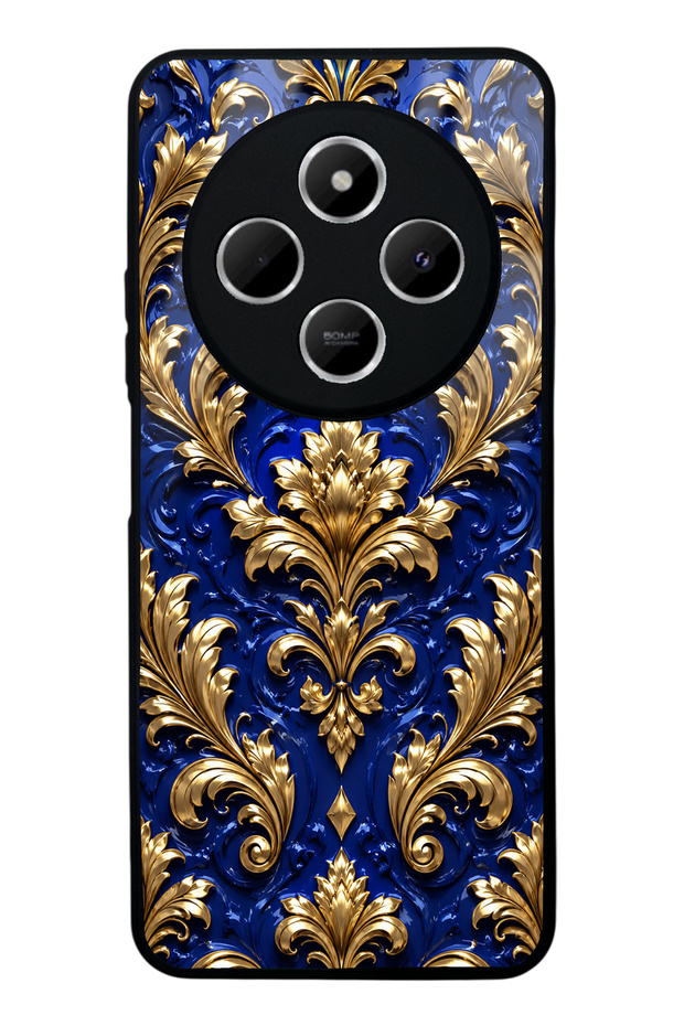 Xiaomi Redmi 14C Royal Sapphire Baroque Design Glossy Phone Case