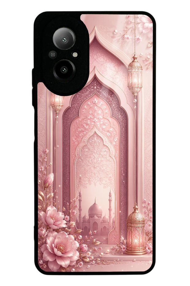 Realme 12 Lite Glossy Phone Case with Blush Palace Garden Design