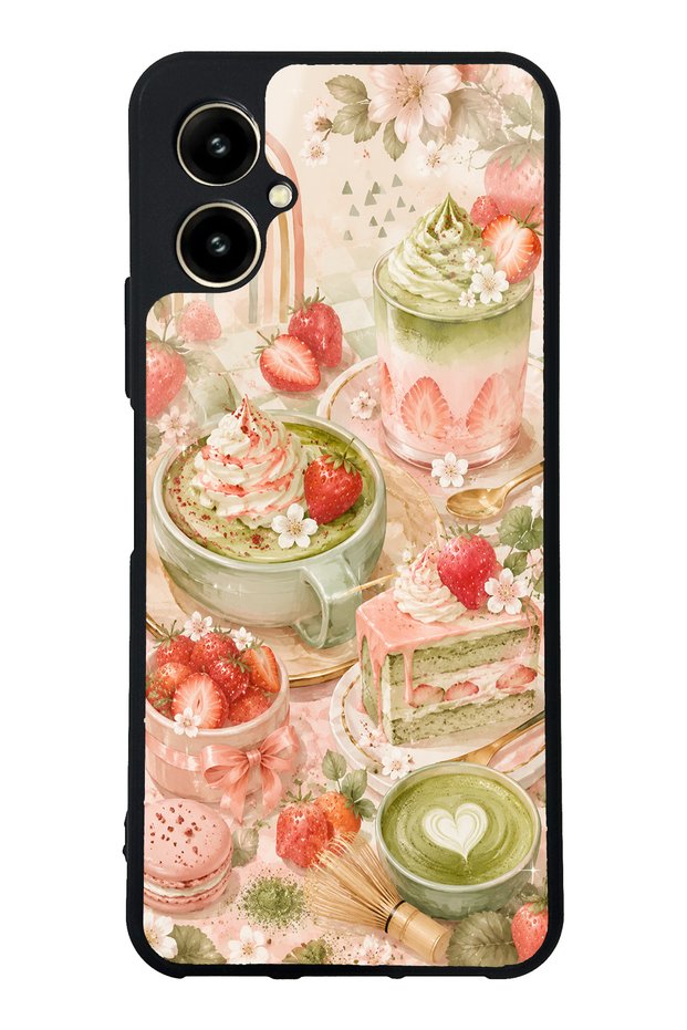 Omix X5 Blush Matcha Garden Design Glossy Phone Case