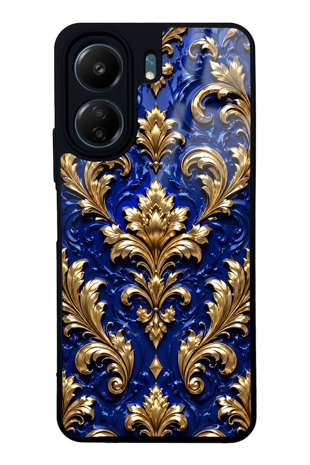 Xiaomi Redmi 13C Royal Sapphire Baroque Design Glossy Phone Case