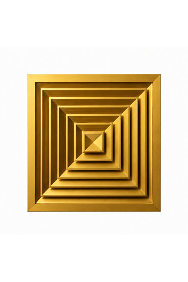 External Dimension: 45X45 - Internal Dimension: 30X30 Gold Painted Square Without Anemostatic Damper