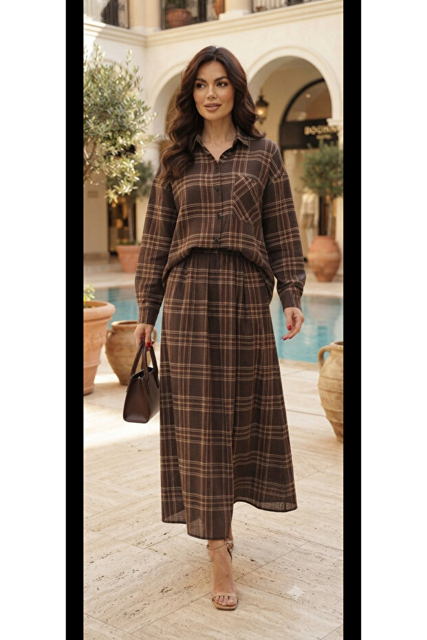 Brown Skirt Suit