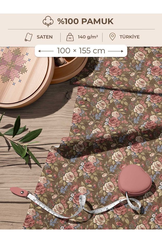 100% Cotton Satin Fabric 100X155 cm Digital Printed for Sewing Patchwork Hobby and Handicrafts
