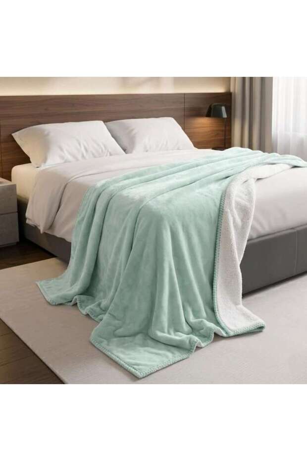 Orynn Solid Sherpa Blanket 150x200cm - Aquifer