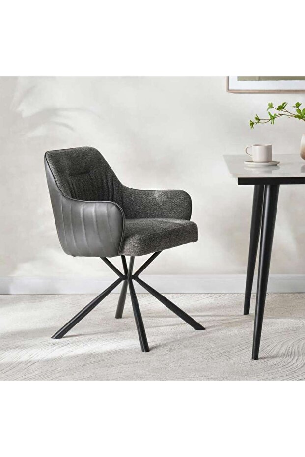 VEDETTE DINING CHAIR FABRIC - GREY