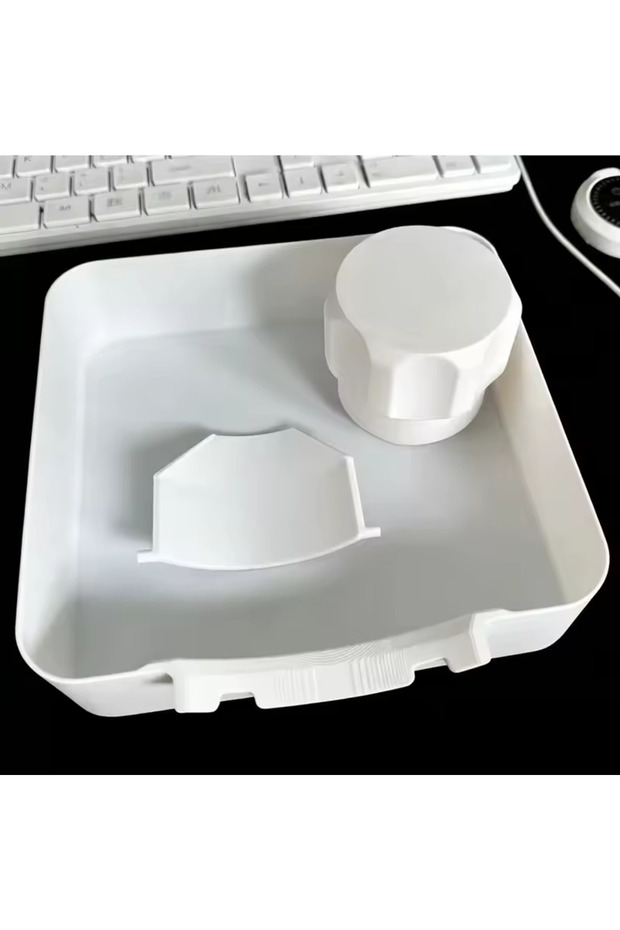 1sets Washing Machine Drain Outlet Drip Tray 3D Printing Drain Funnel Drip Tray for Cleaning Lint Fi