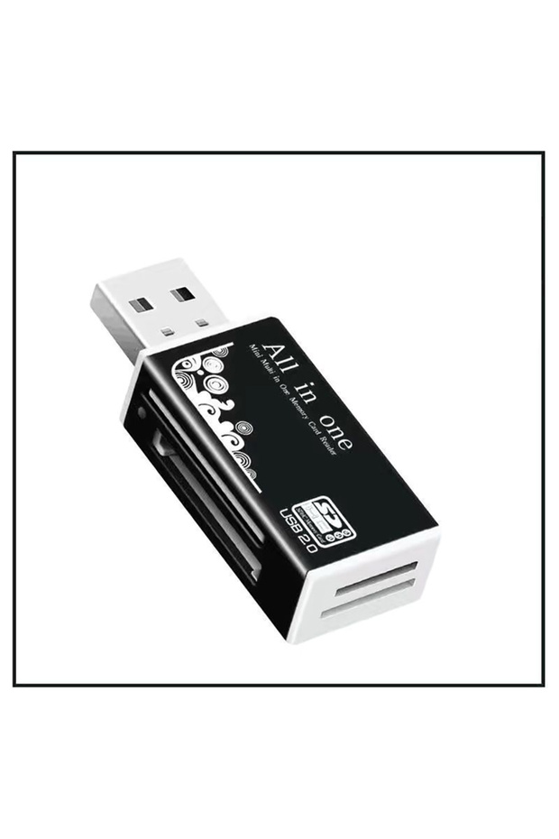 black Alloy Card Reader 4 Ports USB2.0 Micro SD TF M2 MS Pro Duo MMC SDHC DV Phone Camera Memory Car
