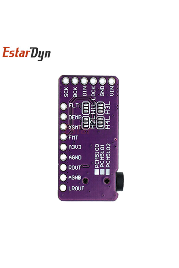 لوحة صوت Estardyn PCM5102A I2S DAC، وحدة فك تشفير ستيريو لـ Raspberry Pi بتنسيق pHAT - 2