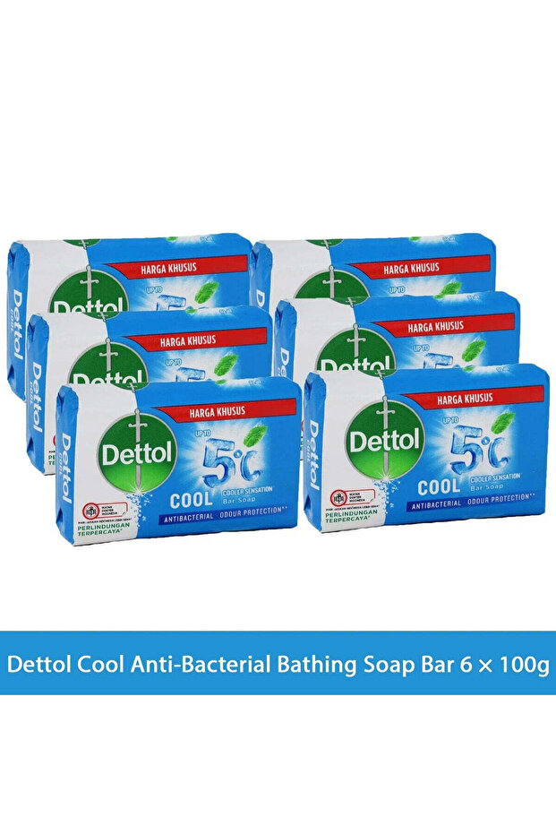 Cool Anti-Bacterial Bathing Soap Bar 6 × 100 g