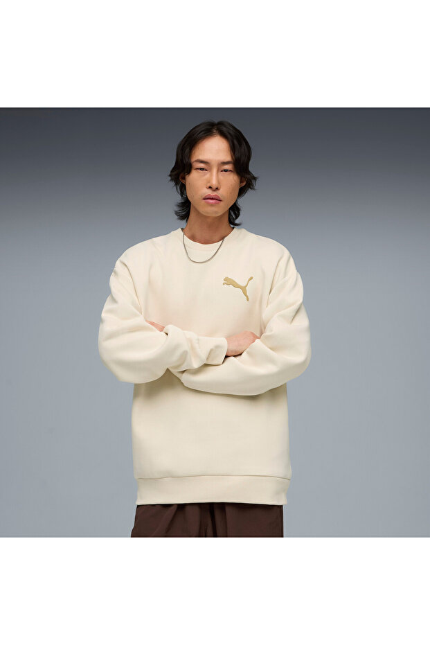 Mens Essentials Elevated Cat Logo Relaxed Sweatshirt