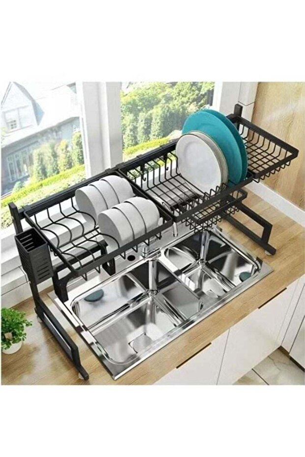 Dish Drying Rack Drainer Shelf For Kitchen Supplies Storage Counter Organiser Utensils Holder Rack Over Sink