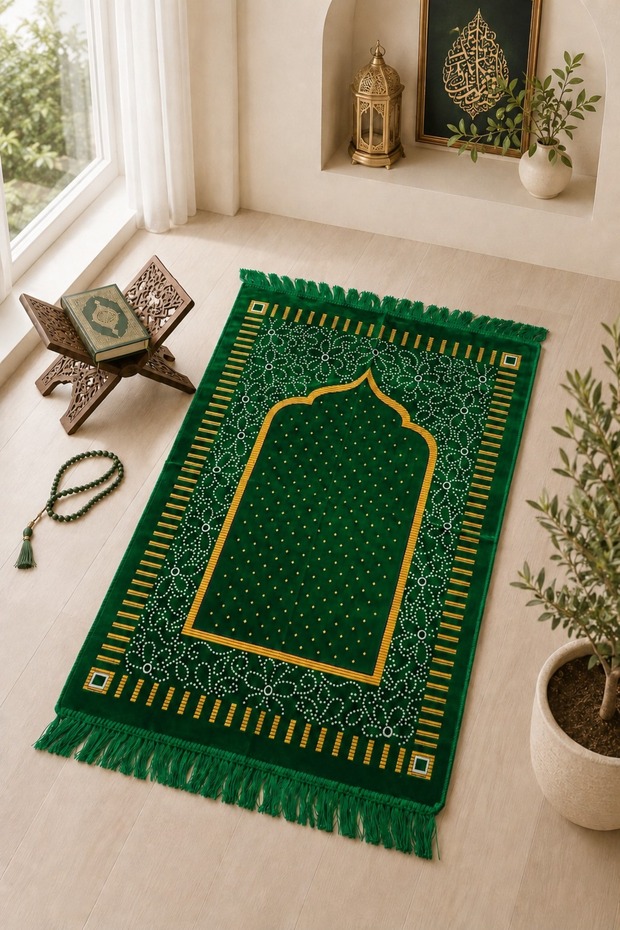 Spiegel Velvet Prayer Rug | Modern, Stylish and Comfortable | Gifts & Dowries