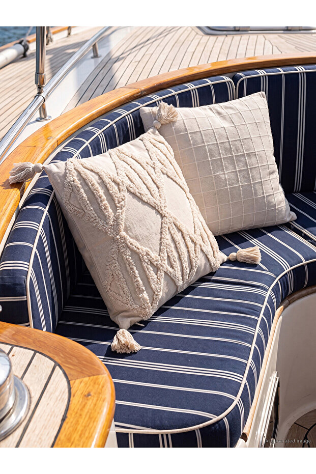 Nevavm Tufted Throw Pillow Cover with Difference 45X45 cm