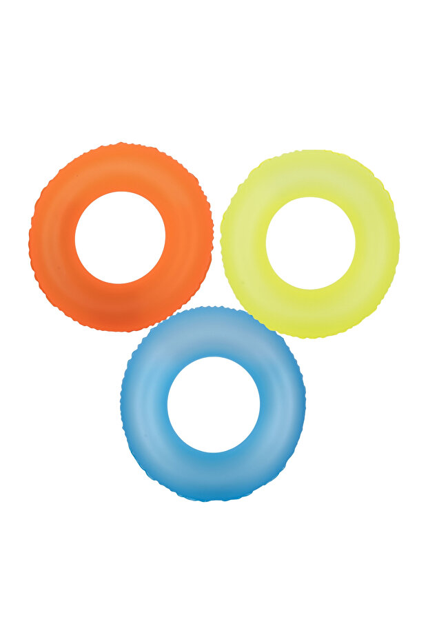 Frosted Neon Inflatable Pool & Beach Float Swim Ring, PVC