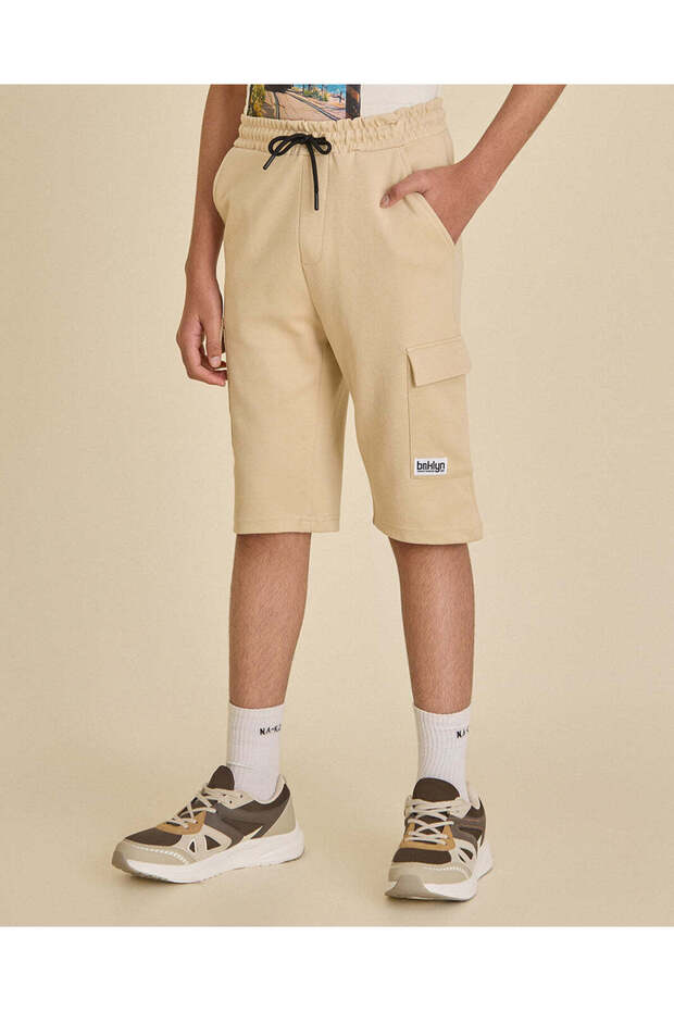 Senior Boys Beige Active Fashion Shorts