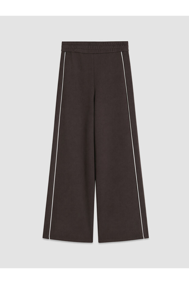 Brown Stripe Detailed Soft Touch Women's Sweatpants