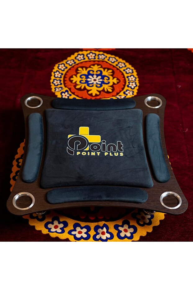 طاولة بلوت منحنية، صغيرة، سوداء