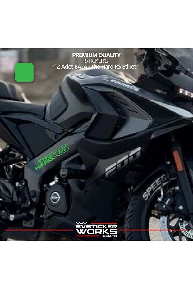Bajaj the Hard Rs Sticker High Quality Foil 2 Pieces Sticker Label
