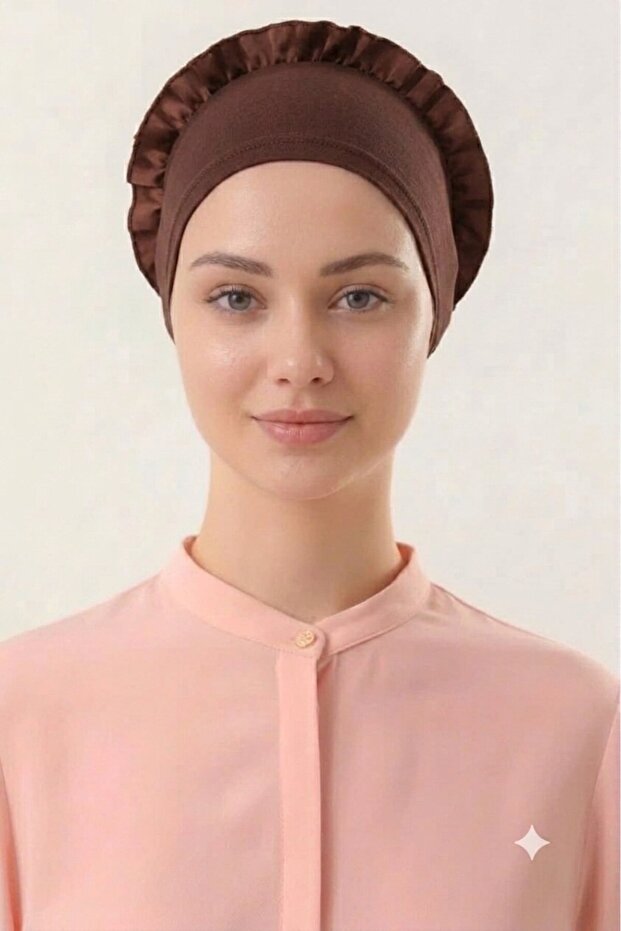 شال بونيه مكشكش للحجاب BON23502 - TR