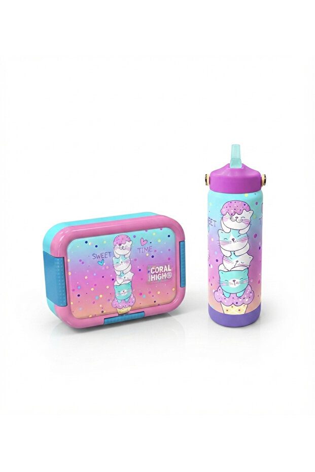 Steel Lunch Box and Steel Thermos Flask Set