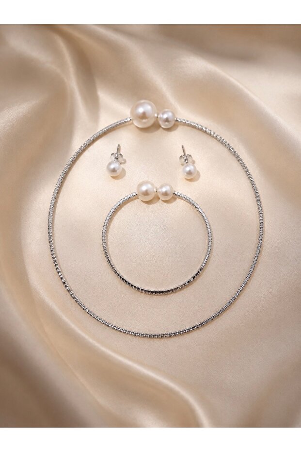 Vip Abiye Set Silver