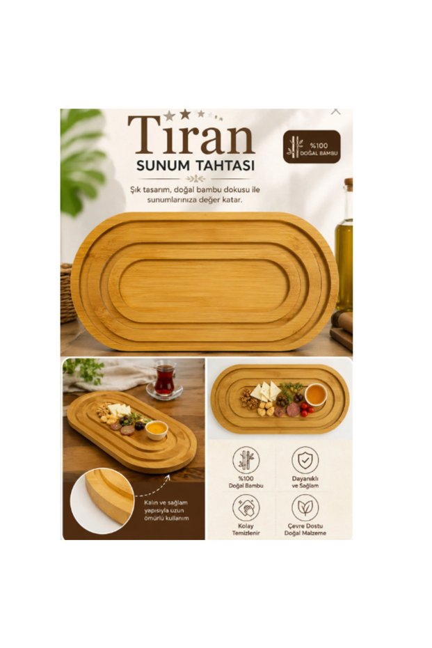 Natural Bamboo Presentation Plate
