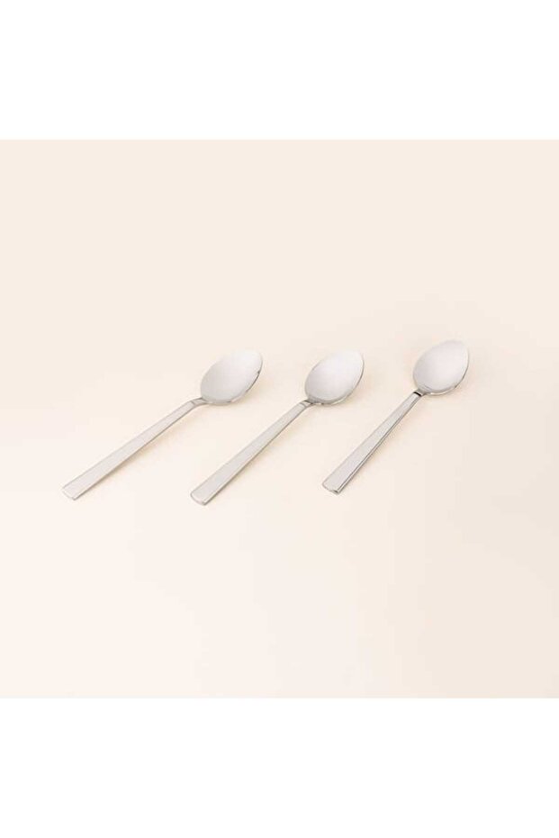 Rodos 3-Piece Dessert Spoon Set - Silver