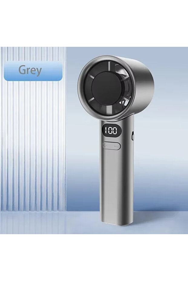 Grey New Mini Handheld Fan 120 Speed Portable Desktop Fans Instant Cooling with Ice Mode Rechargeabl