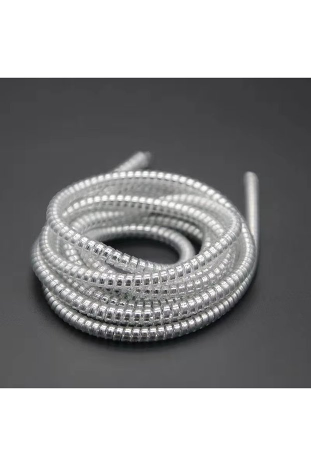 Silver 1.4M Laser USB Charging Data Line Cable Protector Wire Cord Protection Wrap Cable Winder Orga