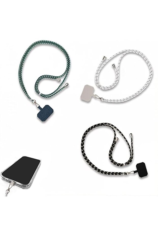 3 Pack Cell Phone Lanyard - Universal Neck Strap - Secure Hands-Free Phone Holder for Most Cases