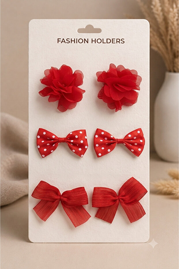 Red 3-Piece Baby Kids Buckle Set