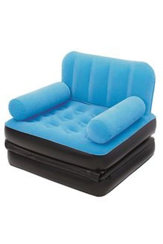 Outdoor Inflatable Sofa with Footrest, Portable Inflatable Couch, Quick Inflation, Foldable (orange color)